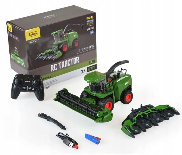 KOMBAJN ZDALNIE STEROWANY 2W1 DŹWIĘK ŚWIATŁA DYM PILOT RC