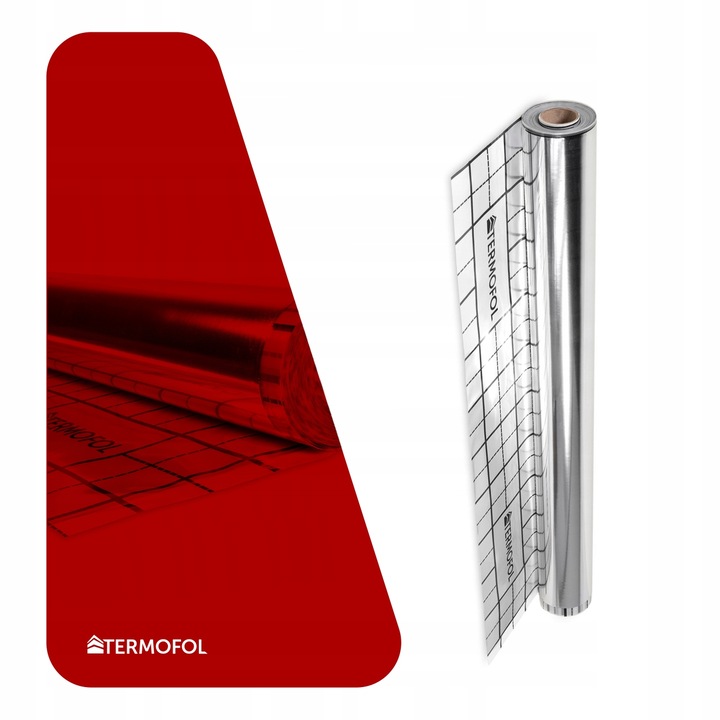 FOLIA OGRZEWANIA PODŁOGOWEGO refleksyjna rolka 50m szerokość 105cm TERMOFOL