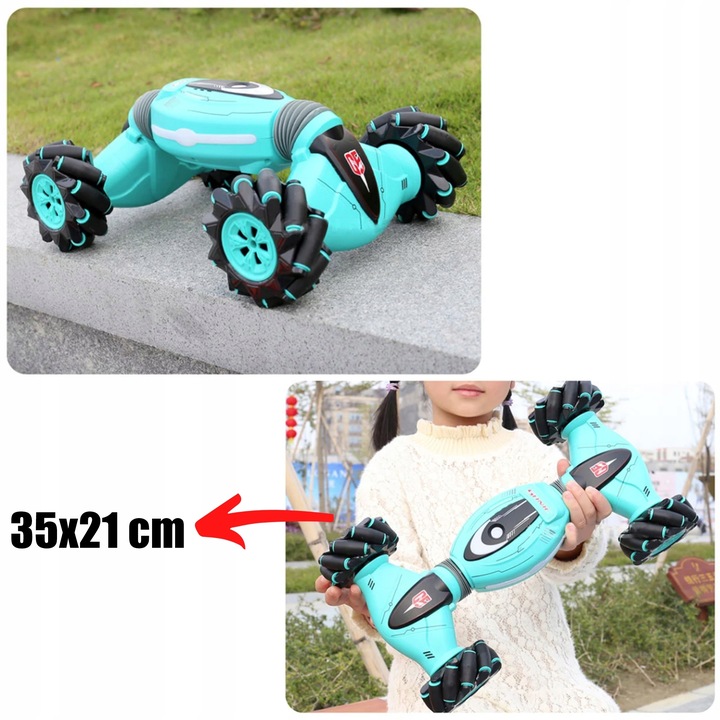 Samochód Zdalnie Sterowany Rc Twister Akrobacje Led Stunt 360 Dla Dzieci