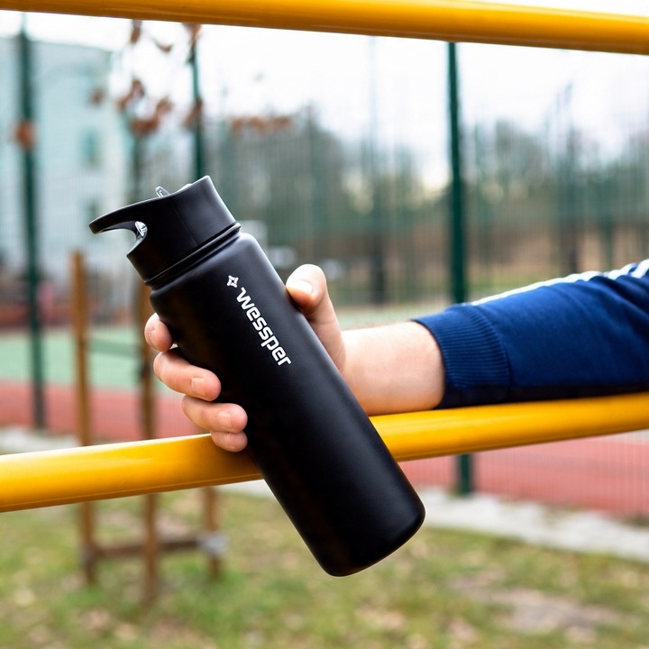 Kubek Termiczny Bidon Butelka Termiczna Stalowa z wymiennymi ustnikami 0,7l