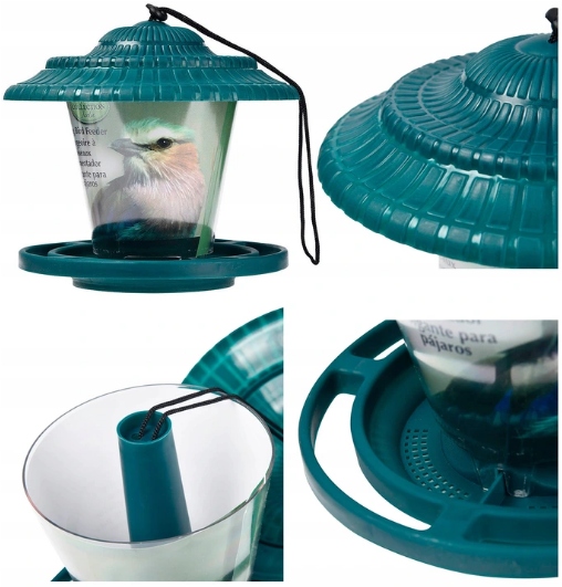 KARMNIK DLA PTAKÓW ZIMUJĄCYCH WISZĄCY BUDKA DOMEK ZIELONY + KARMA GRATIS