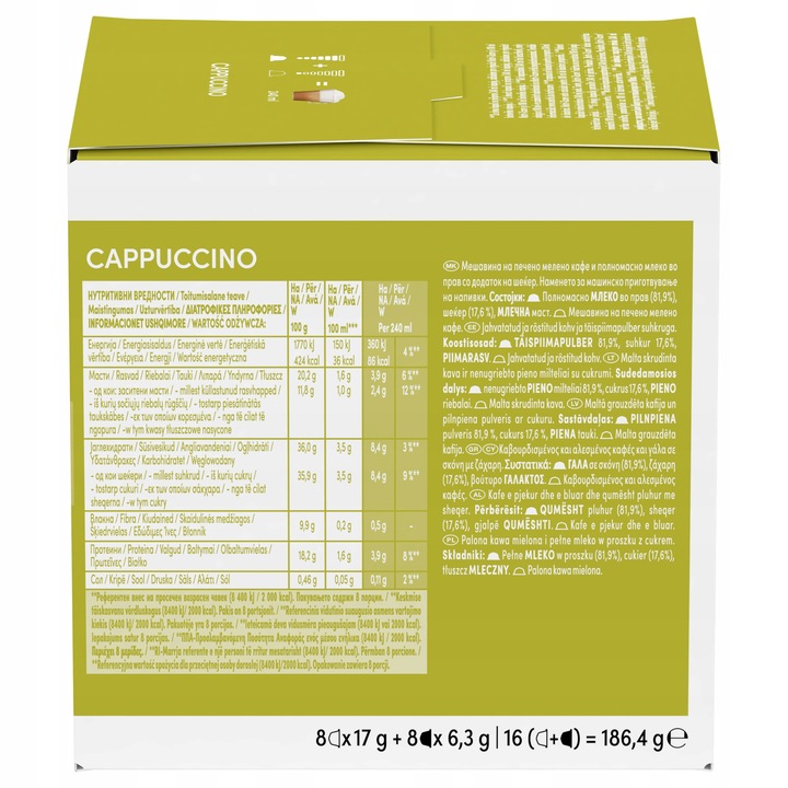 Zestaw Kaw w kapsułkach Nescafe Dolce Gusto16 kapsułek x4