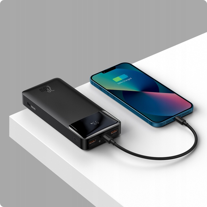 SZYBKI POWERBANK BASEUS 20000MAH 20W PD 3x USB USB-C 3A QC 3.0 BEZPIECZNY