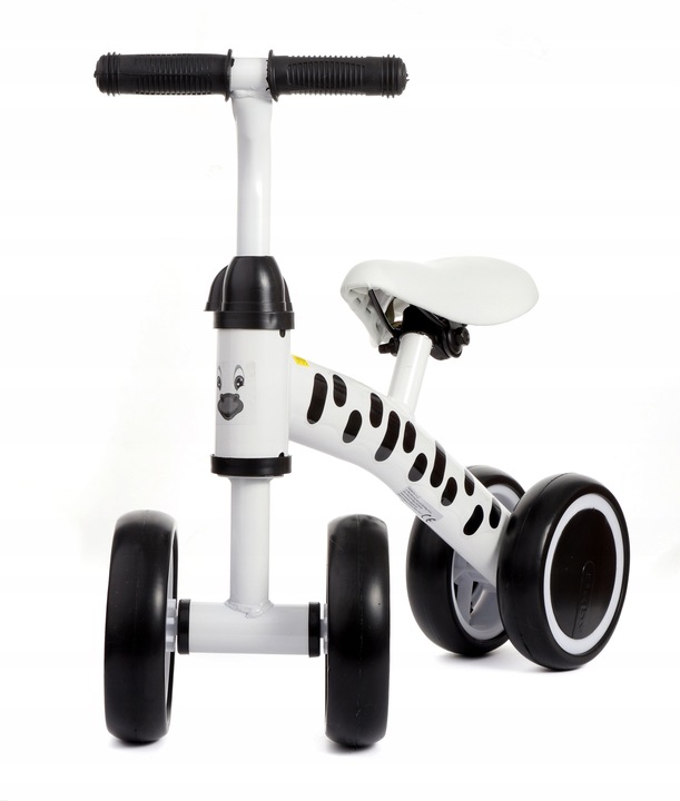 Biały rowerek jeździk pchacz dla dzieci Zebra. Pierwszy rowerek od 1 roku