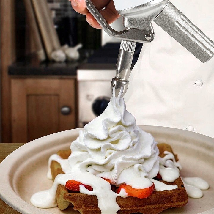 SYFON DO BITEJ ŚMIETANY 500 ML DOZOWNIK DO ŚMIETANY PISTOLET DO ŚMIETANY