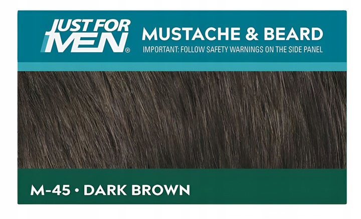 Farba do brody zarost Odsiwiacz Just For Men M45 Ciemny Brąz + Aplikator