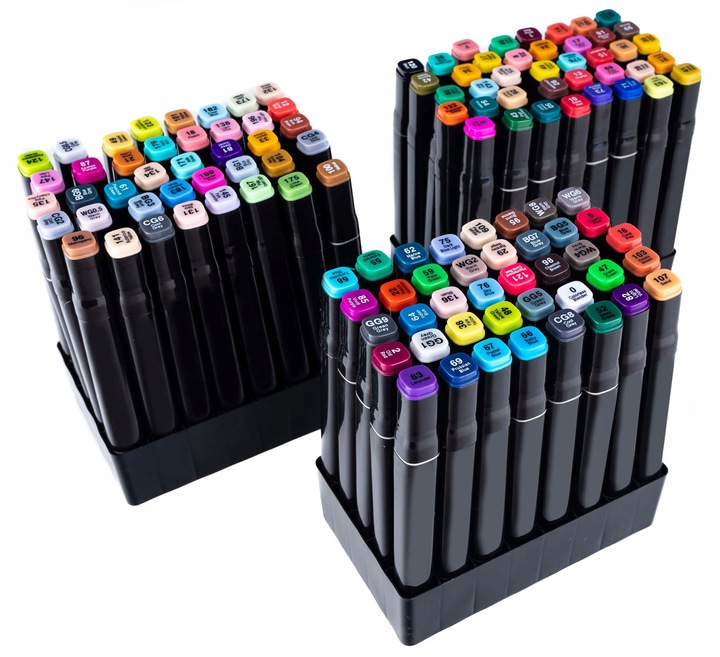 MARKERY ALKOHOLOWE FLAMASTRY MAZAKI PISAKI DWUSTRONNE Torba PREMIUM SET