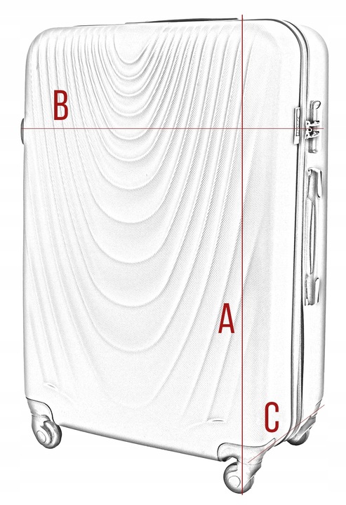 WALIZKA ZESTAW KOMPLET 4w1 MODEL 1051