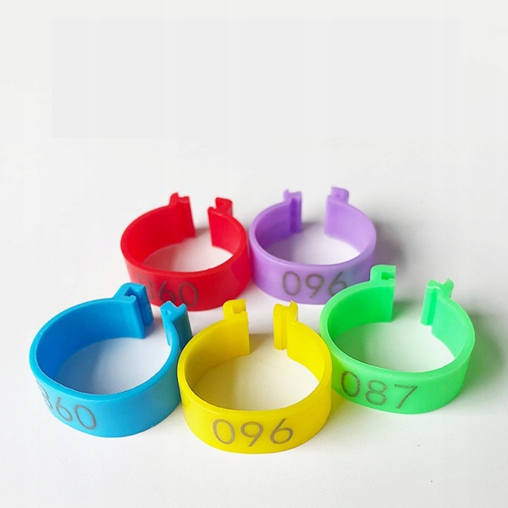 ZNACZNIKI OBRĄCZKI KLIPSY DLA KUR KACZEK GĘSI PTAKÓW 16MM 0.5-2.5kg