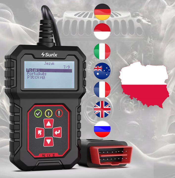 INTERFEJS DIAGNOSTYCZNY OBD2 TESTER POLSKIE MENU ULEPSZONY SKANER ELM327