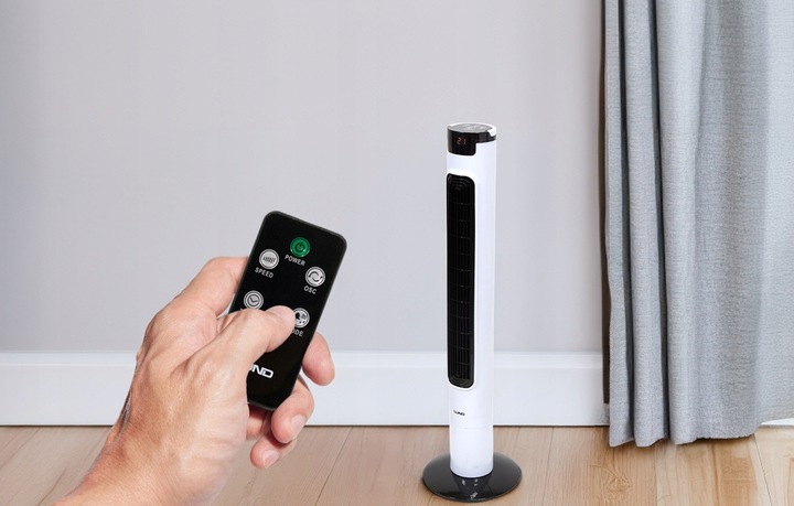 WENTYLATOR KOLUMNOWY LUND 95,5CM 50W WIATRAK PODŁOGOWY STOJĄCY LED +PILOT