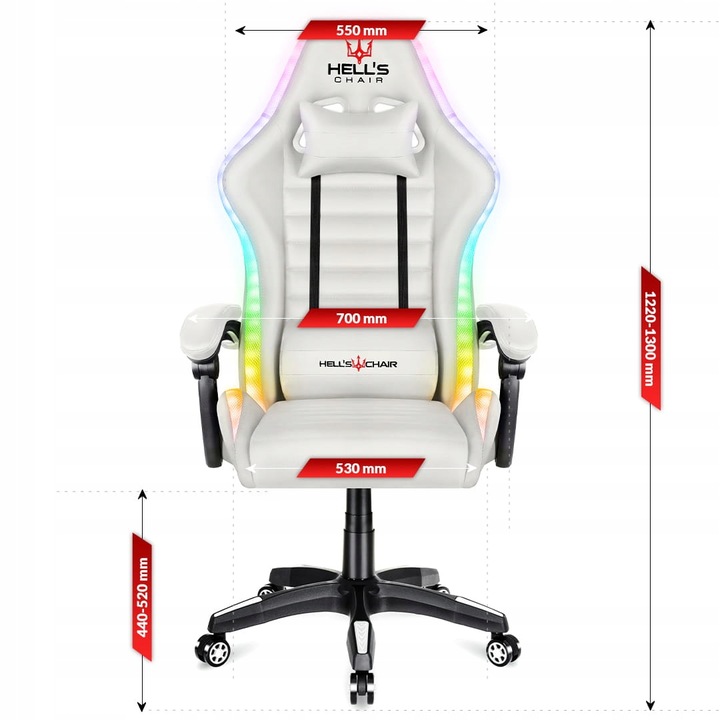 FOTEL GAMINGOWY DLA GRACZA BIUROWY HELL'S