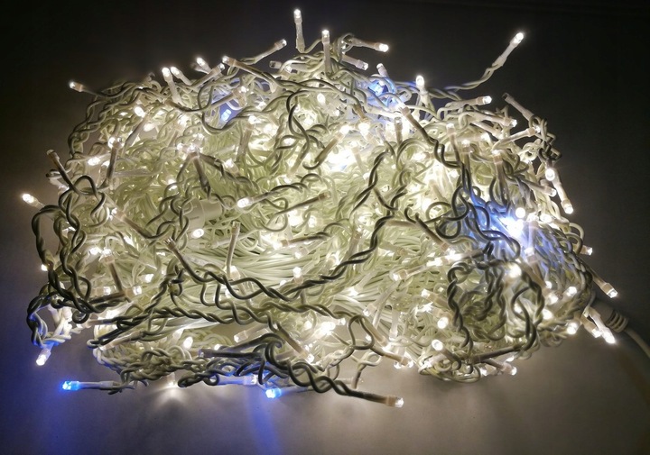 SOPLE FLASH 500 LED ZEWNĘTRZNE BIAŁE ZIMNE CHOINKOWE lampki z Flashem