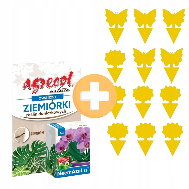 NEEMAZAL TS Owadobójczy 3ml + Żółte lepy 12szt. na Ziemiórki Mszyce