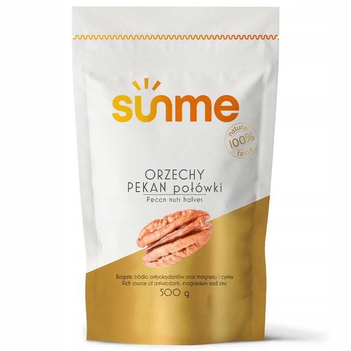 Naturalne połówki orzechów pecan 500g Sunme