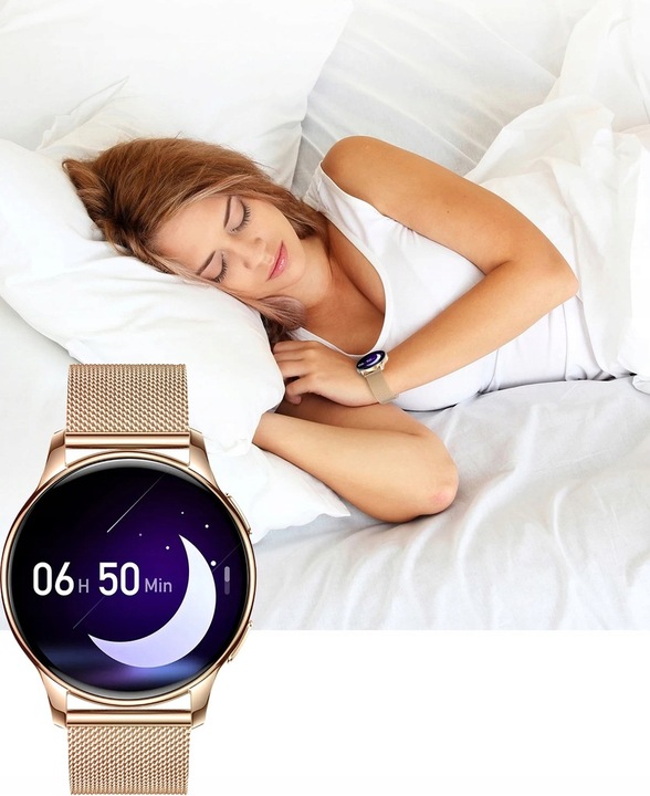SMARTWATCH ZEGAREK DAMSKI DLA KOBIETY AMOLED ROZMOWY CIŚNIENIOMIERZ MENU PL