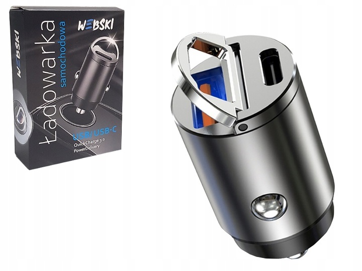 Fajna Mała Ładowarka Samochodowa do Nawigacji