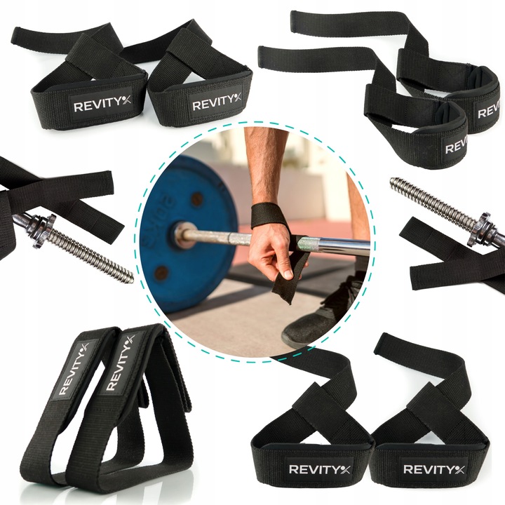 WYSOKIEJ JAKOŚCI PASKI DO MARTWEGO CIĄGU I ĆWICZEŃ POPRAWIAJĄCE CHWYT 2 SZT