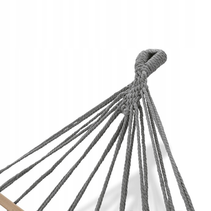 HAMAK OGRODOWY z DRĄŻKIEM fędzle BOHO huśtawka 120kg +TORBA LINY GRATIS