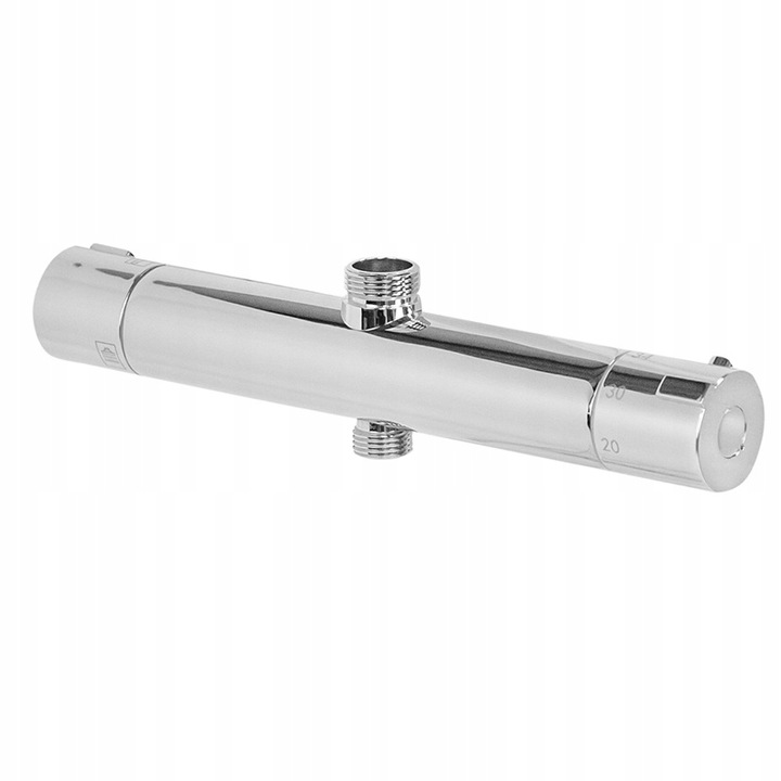 BATERIA PRYSZNICOWA Z TERMOSTATEM ŁAZIENKOWA ŚCIENNA ZESTAW T204A CHROM