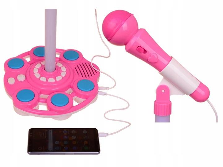 MIKROFON STOJĄCY DLA DZIECI ZE STATYWEM KARAOKE MP3 GŁOŚNIK