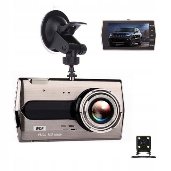 KAMERA REJESTRATOR JAZDY VIDEO PRZÓD I TYŁ FUUL HD
