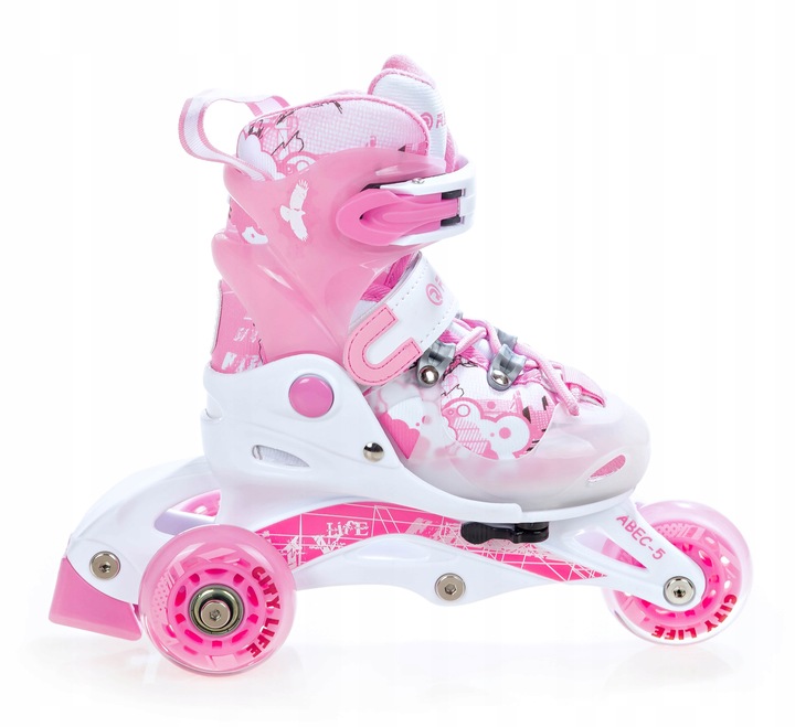 Rolko-Wrotki 3w1 Regulowane RAVEN Princess 26-29 Kauczuk