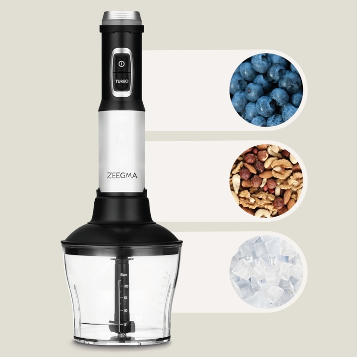 MOCNY WIELOFUNKCYJNY BLENDER MIKSER RĘCZNY 5w1 TYTANOWE OSTRZE temp do 140°