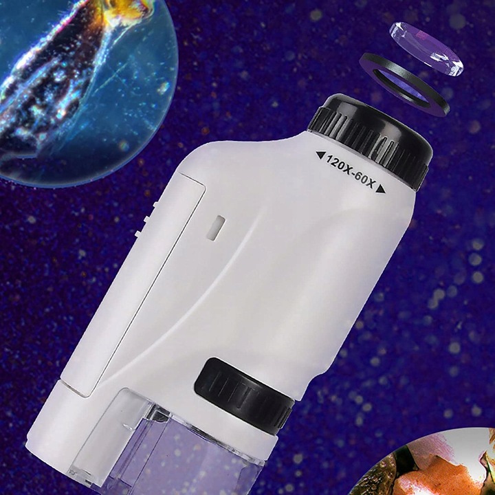 Handheld Mały Przenośny Mikroskop 60x - 120x
