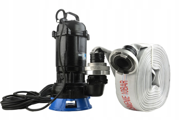 POMPA DO WODY CZYSTEJ BRUDNEJ SZAMBA SCIEKÓW Z ROZDRABNIACZEM Z WĘŻEM