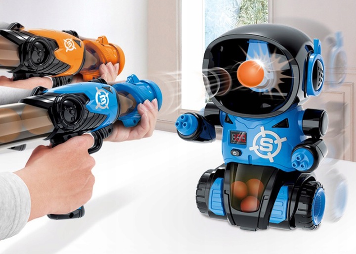 ROBOT GRA STRZELANIE DO CELU PISTOLET LICZNIK LCD TARCZA DO STRZELANIA