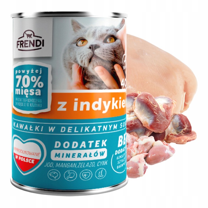 FRENDI Puszka karma mokra dla kota mix smaków 24 x 400g