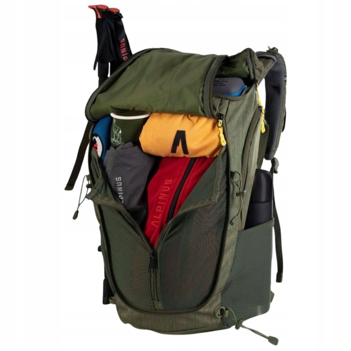 PLECAK TURYSTYCZNY ALPINUS TREKKINGOWY W GÓRY POKROWIEC OTWAY 40L KHAKI PRO