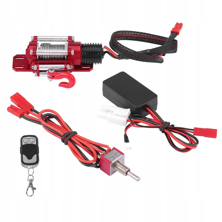 WCIĄGARKA METALOWA ELEKTRYCZNA RC4WD DO TRAXXAS/HSP/REDCAT/HPI 1/10RC+PILOT