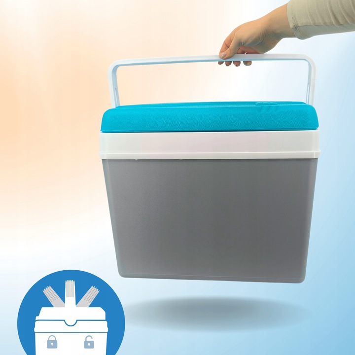 LODÓWKA TURYSTYCZNA 35L na WKŁADY MROŻĄCE do auta KAMPERA łodzi chłodząca