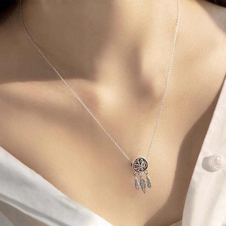 Srebrny łańcuszek naszyjnik 45 cm ŁAPACZ SNÓW LC1