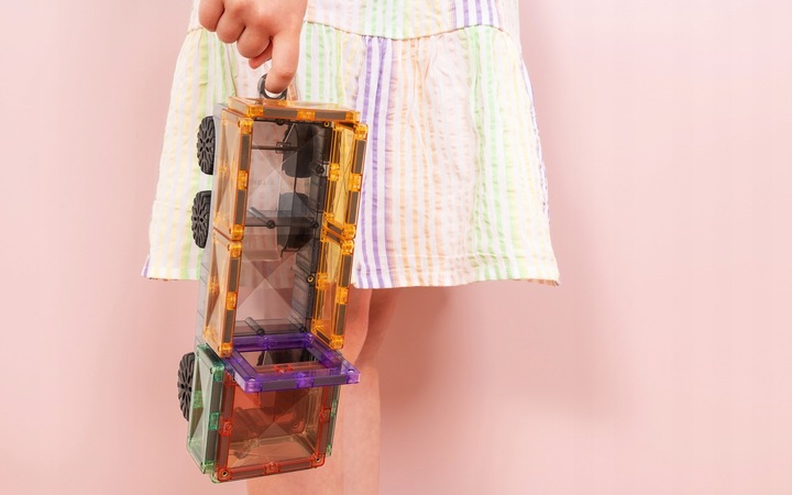 Connetix klocki magnetyczne pociąg Pastel Transport Pack 50 el.