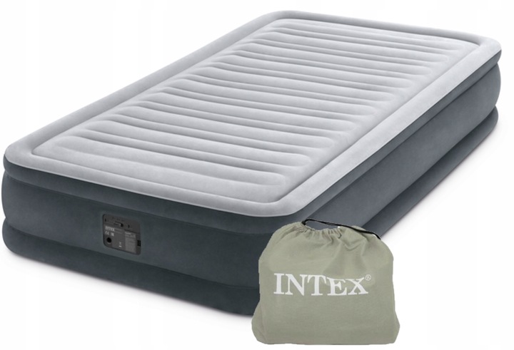 Materac Dmuchany Welurowy Jednoosobowy Łóżko 191x99x33 Intex 67766ND