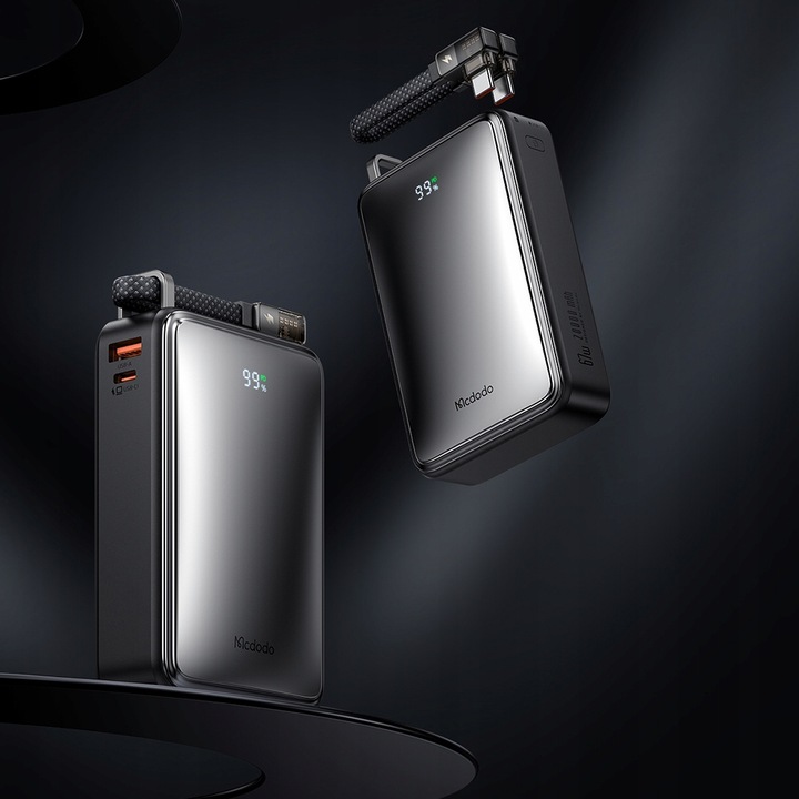 MCDODO POWERBANK 20000MAH Z WYŚWIETLACZEM 3X USB USB-C 67W + KABEL USB-C PD
