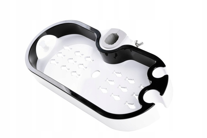 PÓŁKA ŁAZIENKOWA MOCOWANA NA DRĄŻEK PRYSZNICOWY POD PRYSZNIC WISZĄCA