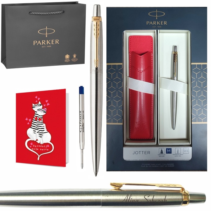 Długopis Parker Jotter GT ETUI CZERWONE PREZENT NA WALENTYNKI GRAWER