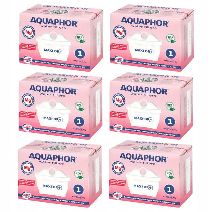 Wkład filtrujący filtr magnezowy AQUAPHOR MAXFOR+ Mg 6 szt. uniwersalne
