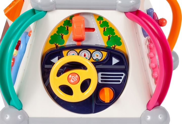 Kostka edukacyjna interaktywna sensoryczna multikostka gra dźwięki sorter