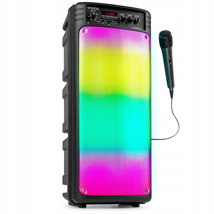 Boombox głośnik mobilny BT LED mikrofon Fenton