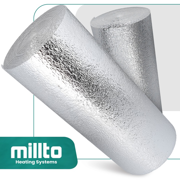 Ekran Zagrzejnikowy Mata Aluminiowa 15m Pianka Termoizolacyjna Izolacyjn GO