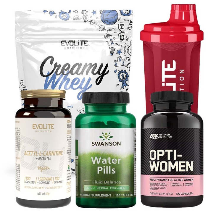 Zestaw Suplementów Dla Kobiet Siłownia Odchudzanie Spalanie Tłuszczu Woda