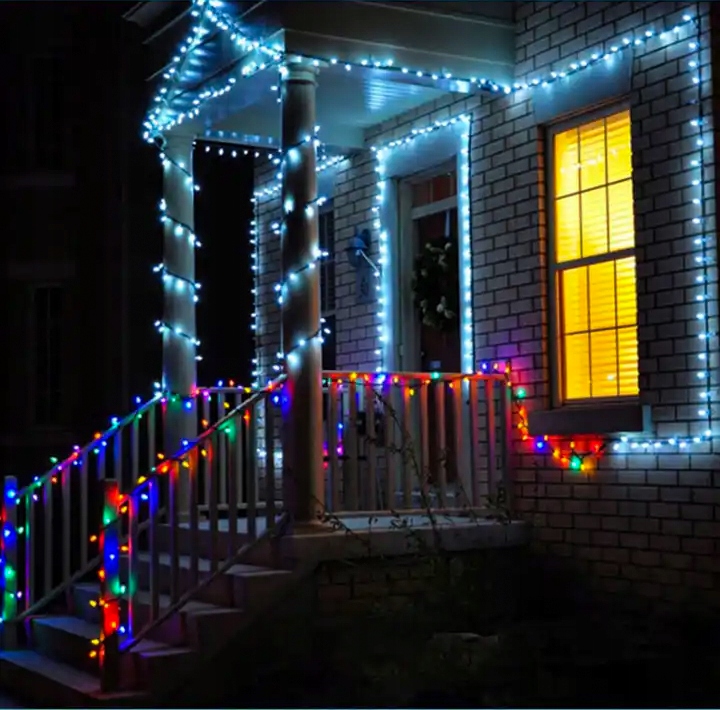 Lampki CHOINKOWE 500 LED ZIMNY BIAŁY zewnetrzne/wewnetrzne z programatorem