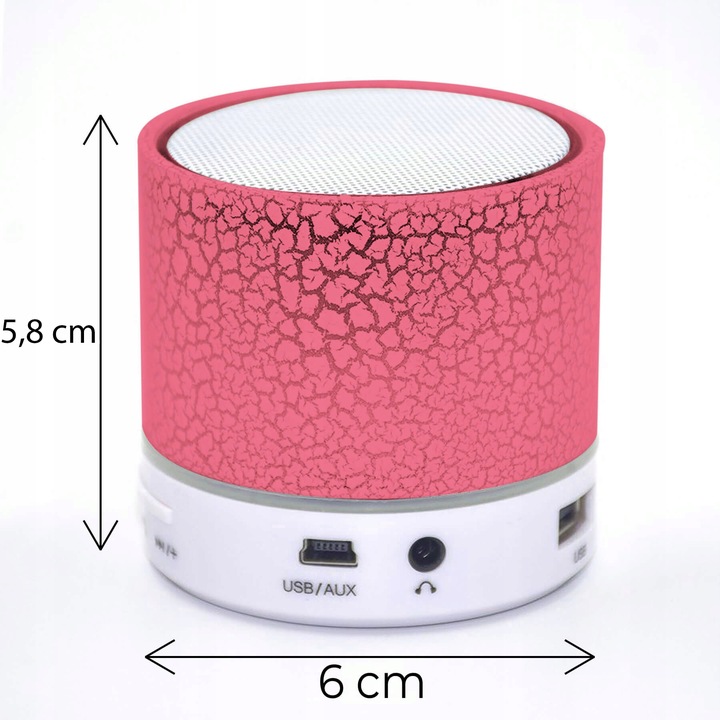 GŁOŚNIK BEZPRZEWODOWY PRZENOŚNY BLUETOOTH LED