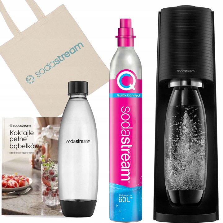 Saturator SodaStream Terra 1 butelka cylinder, Książka torba GRATIS