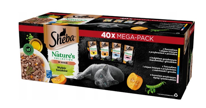 SHEBA Nature's Collection Drobiowe Smaki karma dla kota w galaretce 40x85g